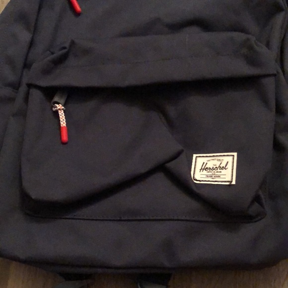 Herschel Supply Co Classic Backpack Color Navy Recycled Nylon NWT - Picture 6 of 16
